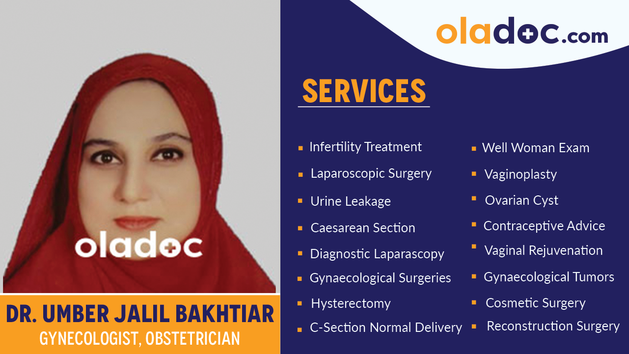 Services provided by Dr. Umber Jalil Bakhtiar
